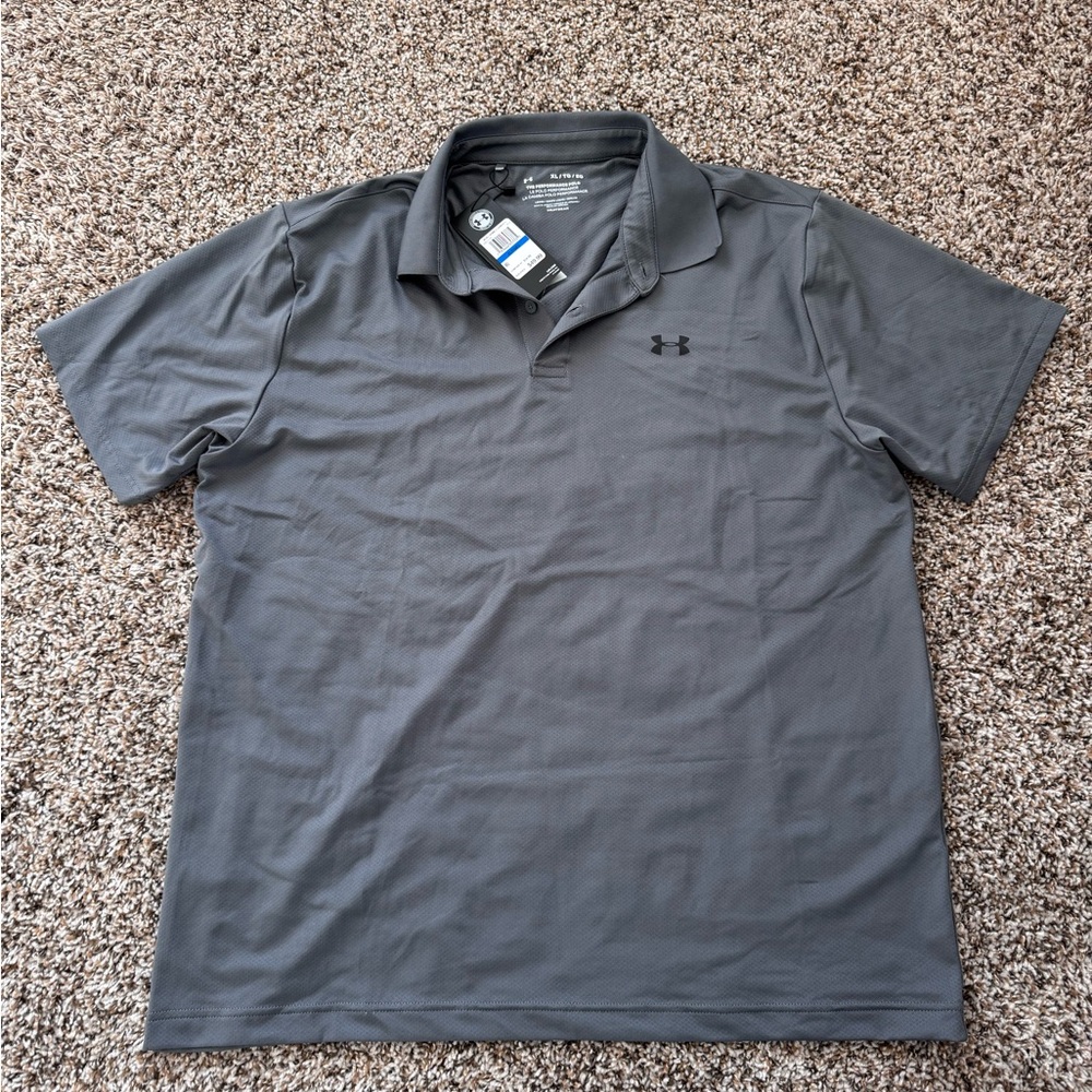 Under Armour Men's Charcoal Performance Polo Shirt
